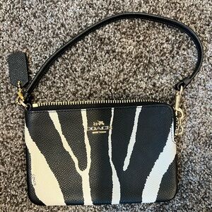Coach Zebra Print Wristlet
